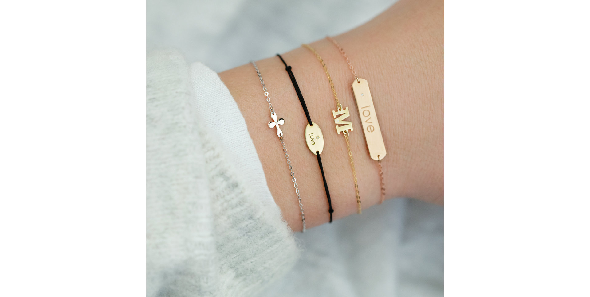 Náramek s diamantem Classic Big G