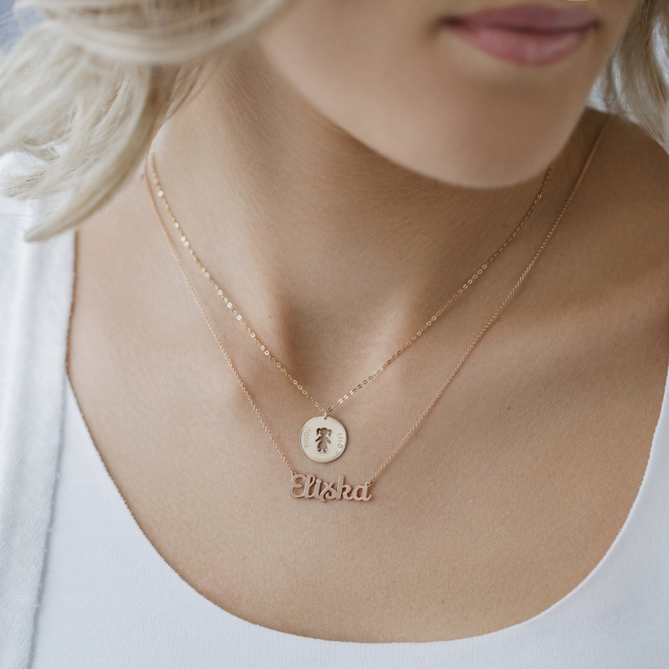 Náhrdelník s diamantem Baby Girl