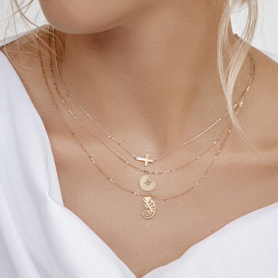 Náhrdelník s diamantem Chameleon