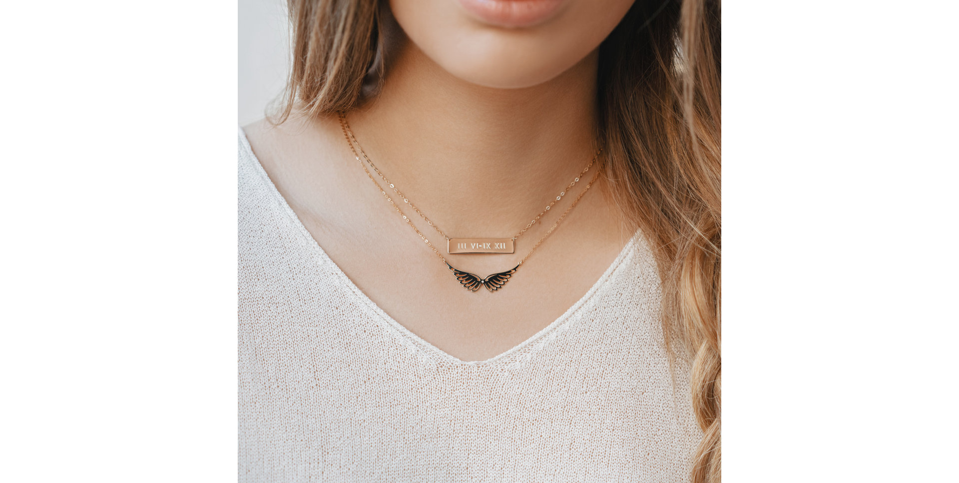 Náhrdelník s diamantem Wings