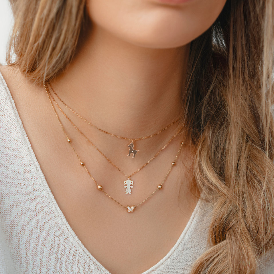 Náhrdelník s diamantem Girl