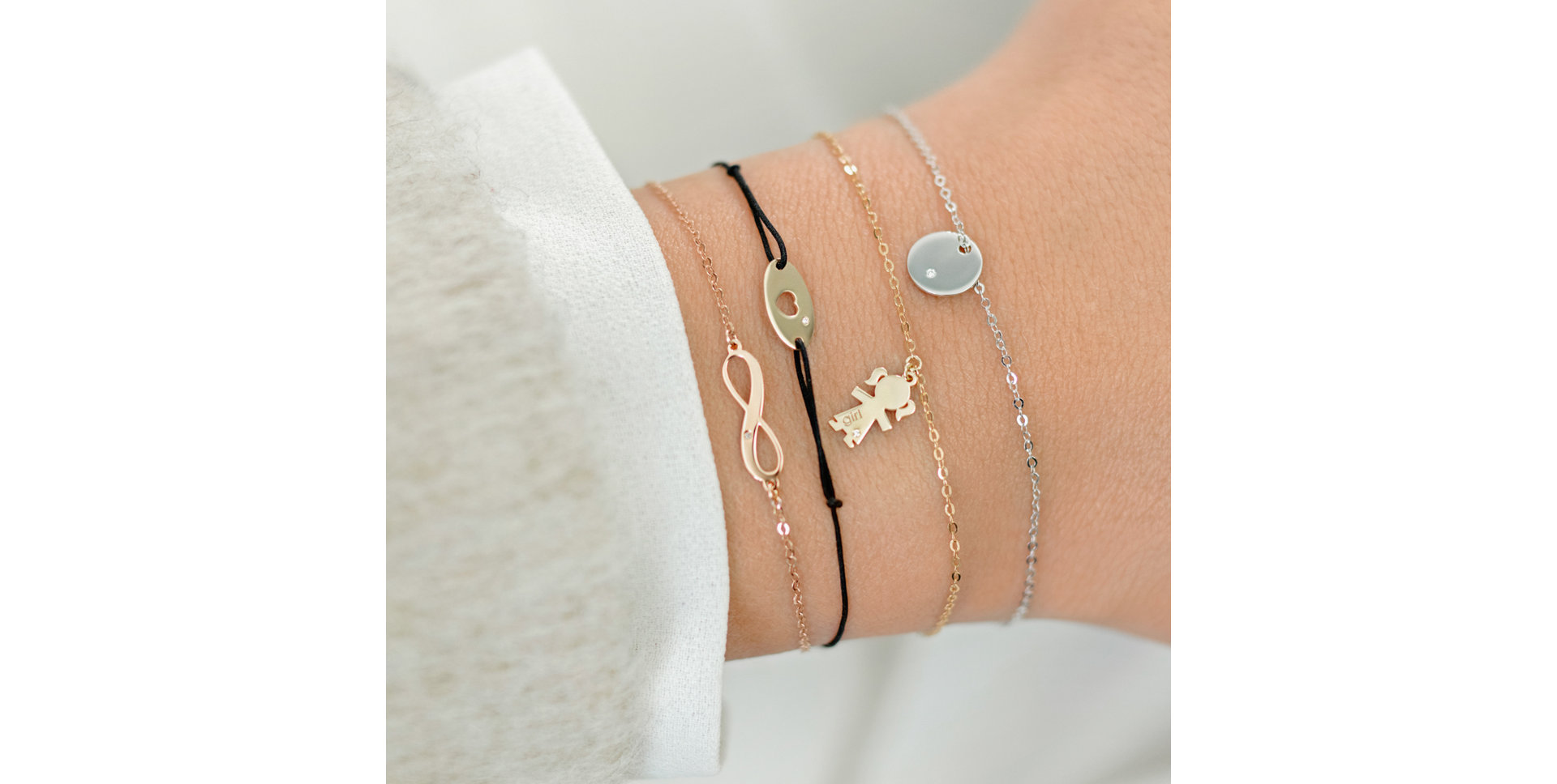 Náramek s diamantem Girl