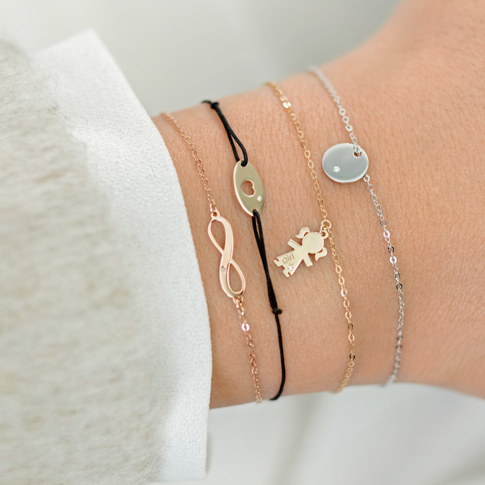 Náramek s diamantem Girl