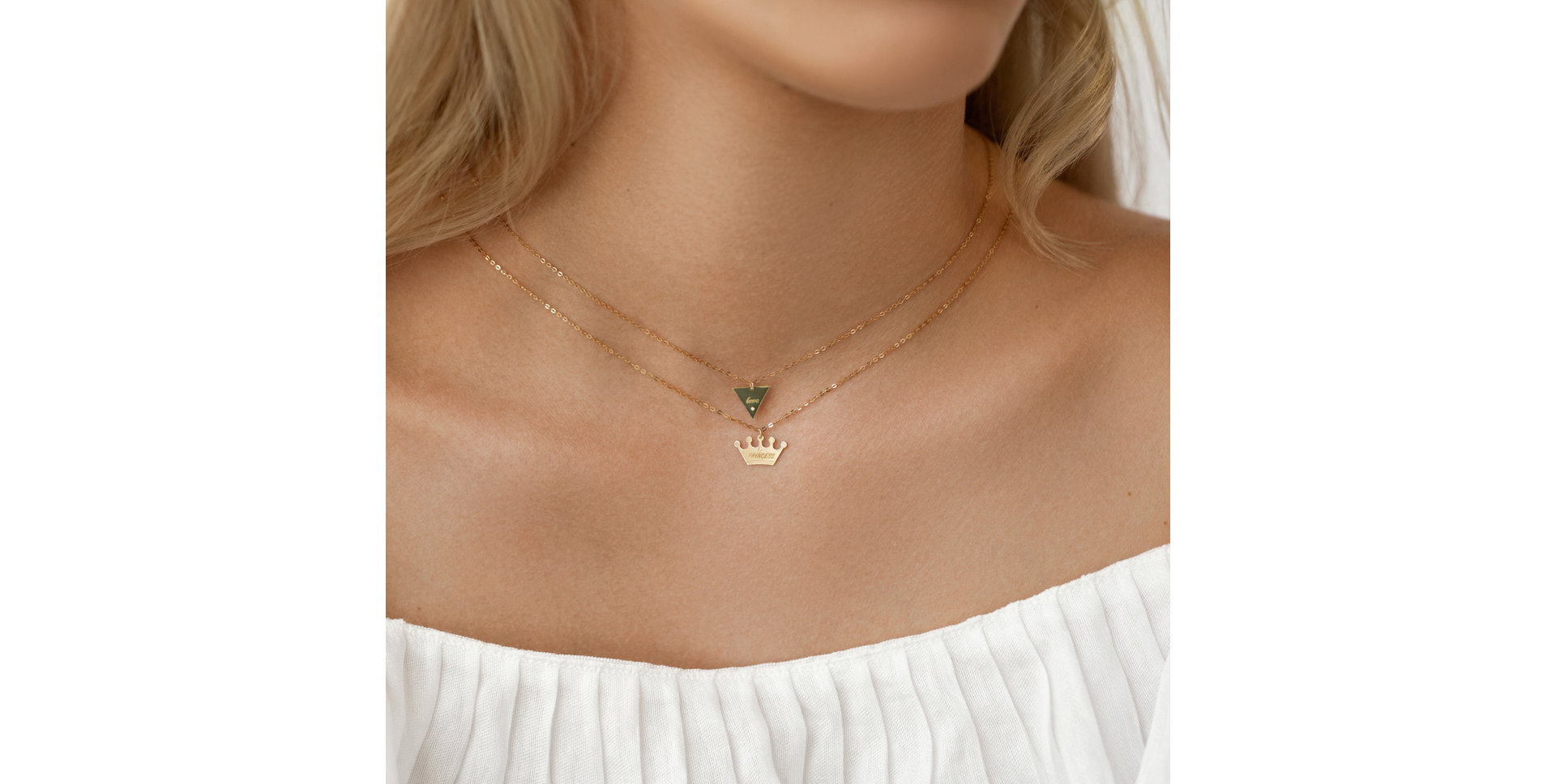 Náhrdelník s diamantem Princess