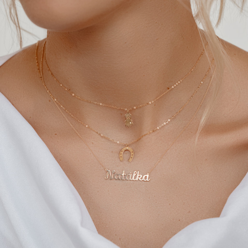 Náhrdelník s diamantem Horseshoe