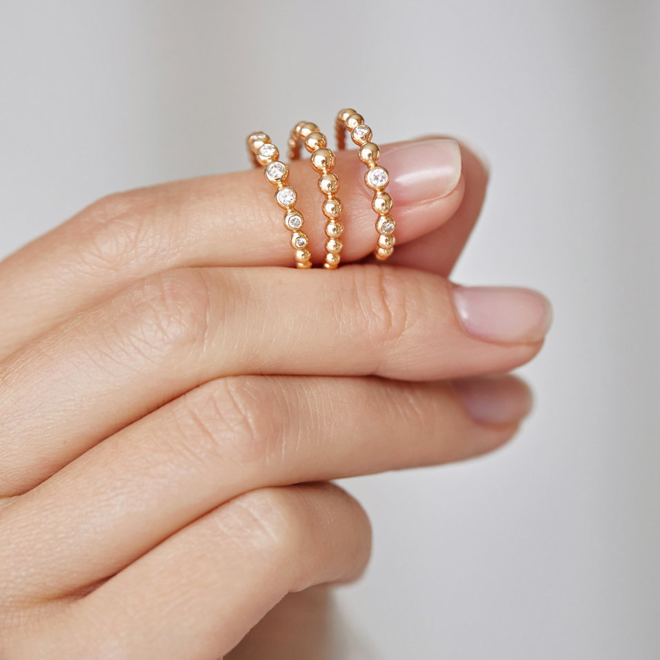 Prsten s diamanty Shiny Dots