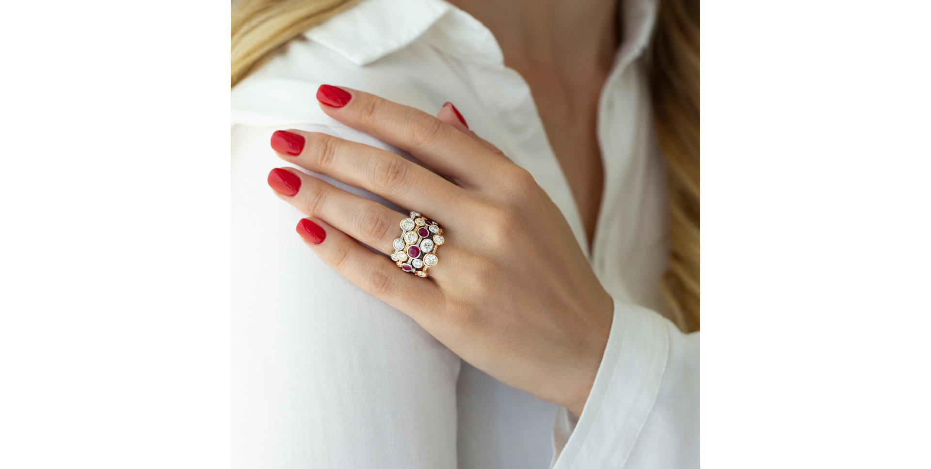 Prsten s hnědými diamanty Galaxy of Passion