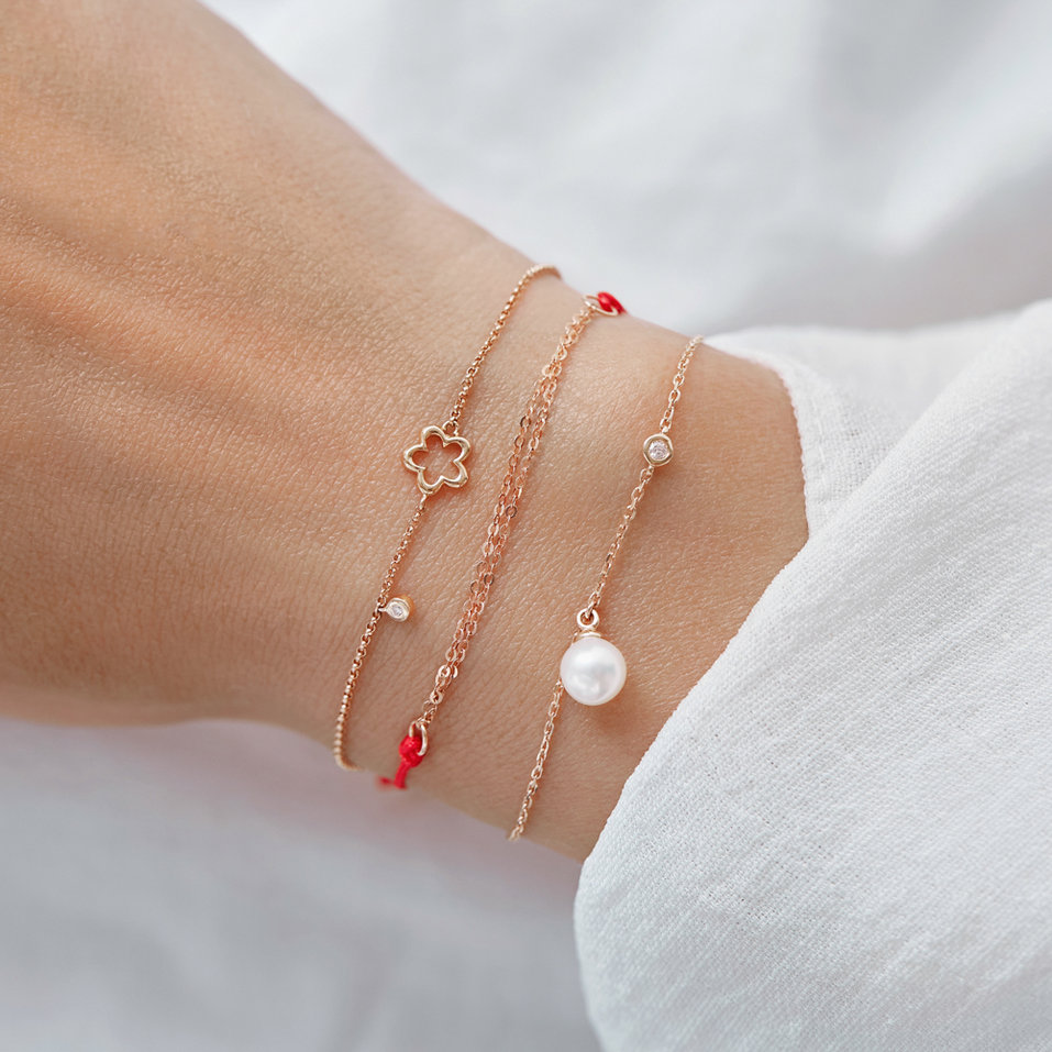 Náramek s diamantem Glamour Flower