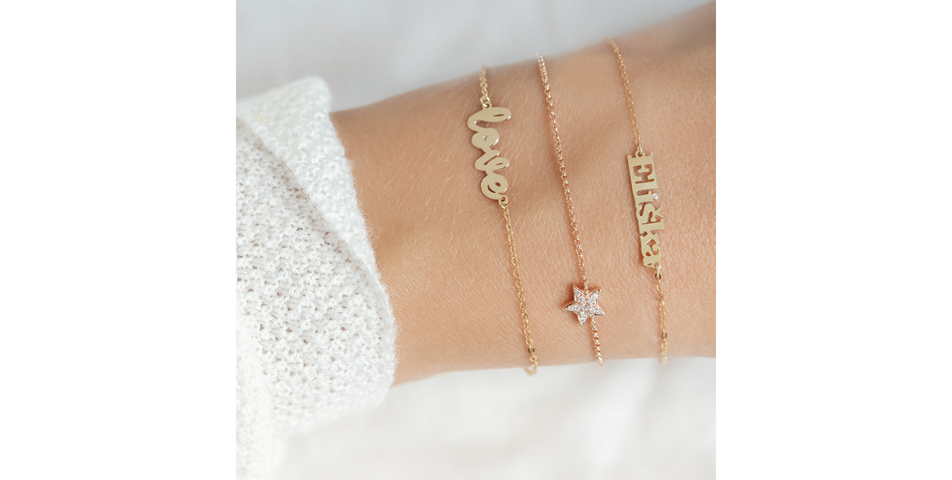 Náramek s hnědými diamanty Night Message