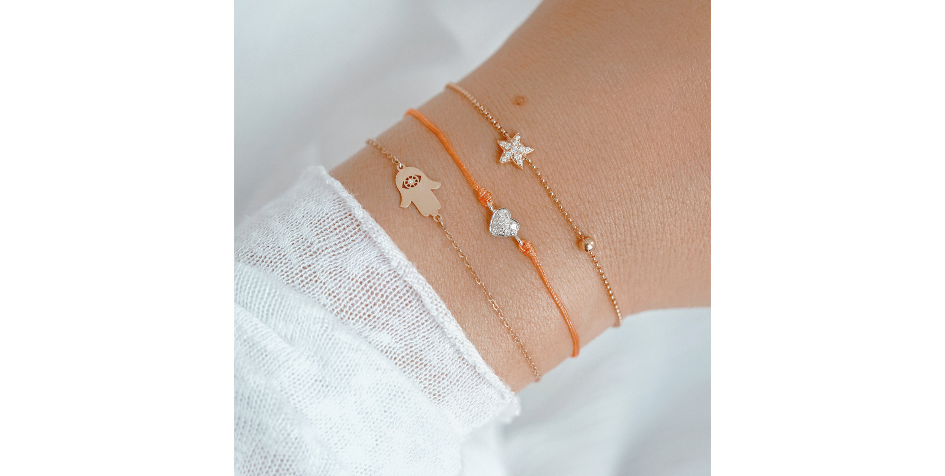 Náramek s hnědými diamanty Heaven Message