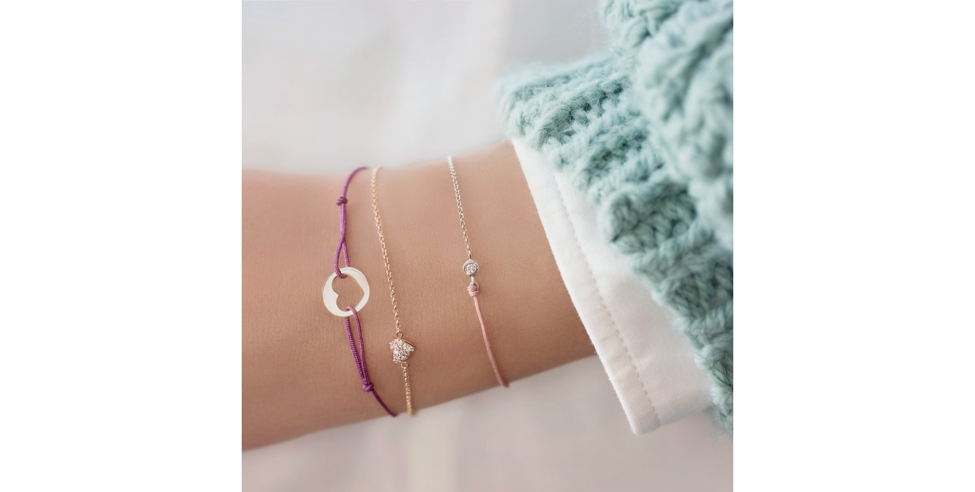 Diamantový náramek se šňůrkou Effect Diamond