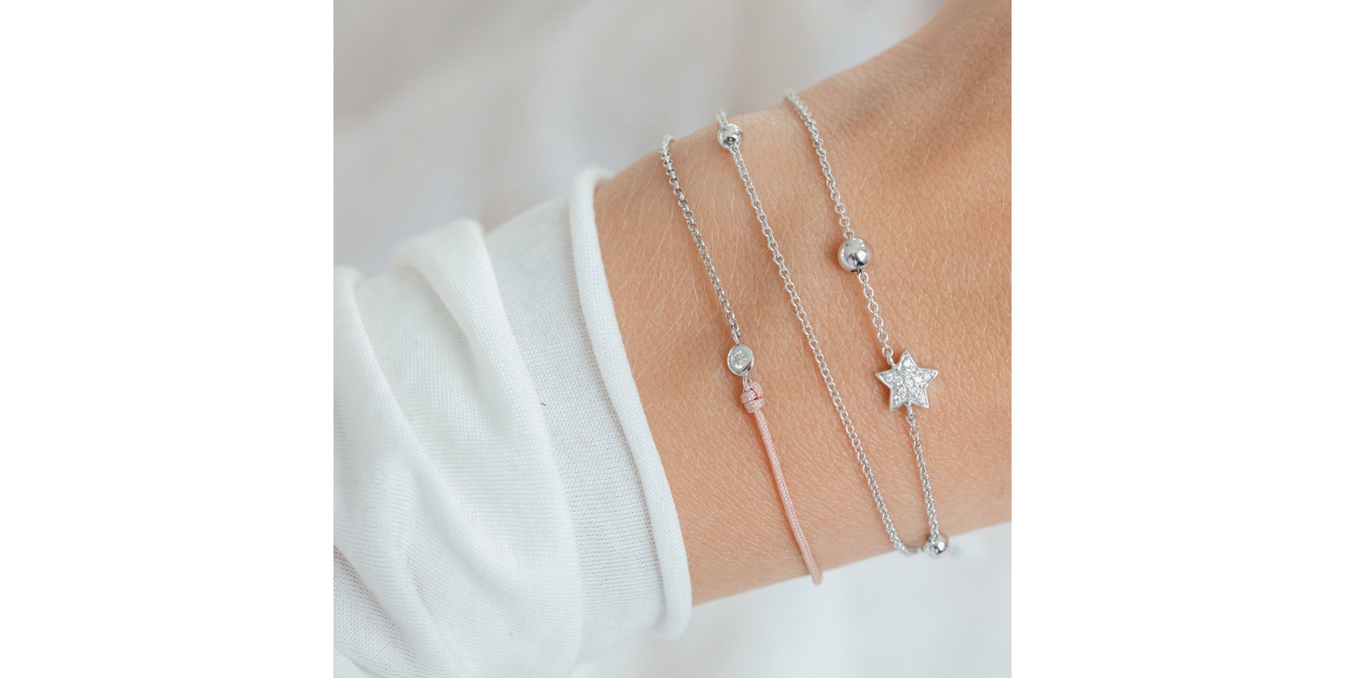 Diamantový náramek se šňůrkou Effect Diamond