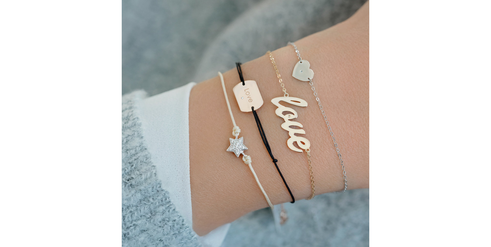 Náramek s diamantem My Heart