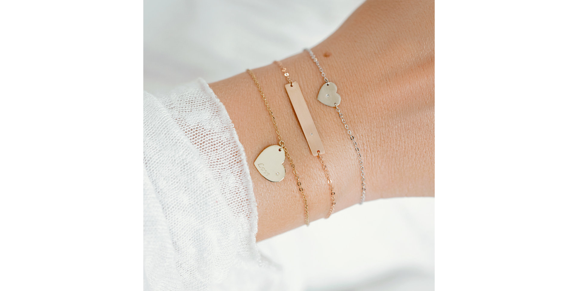 Náramek s diamantem My Heart