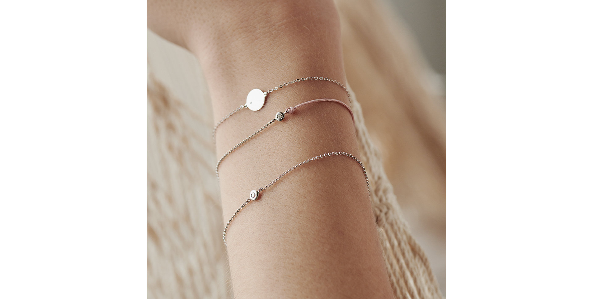 Diamantový náramek se šňůrkou Effect Diamond