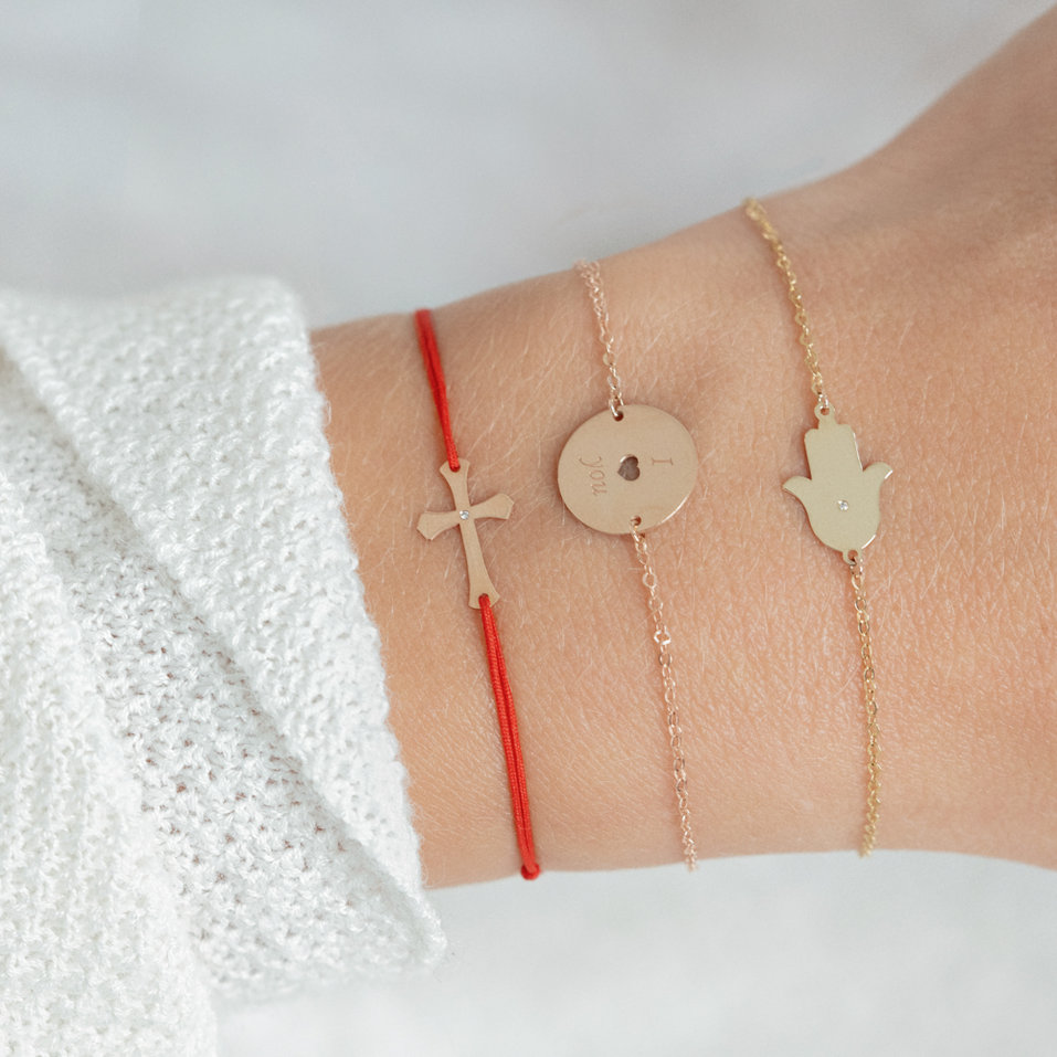 Náramek s diamantem I love you