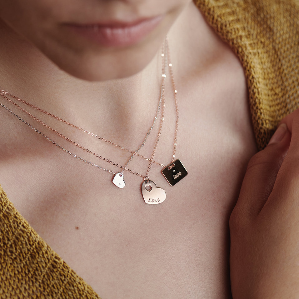 Náhrdelník s diamantem Passion Heart