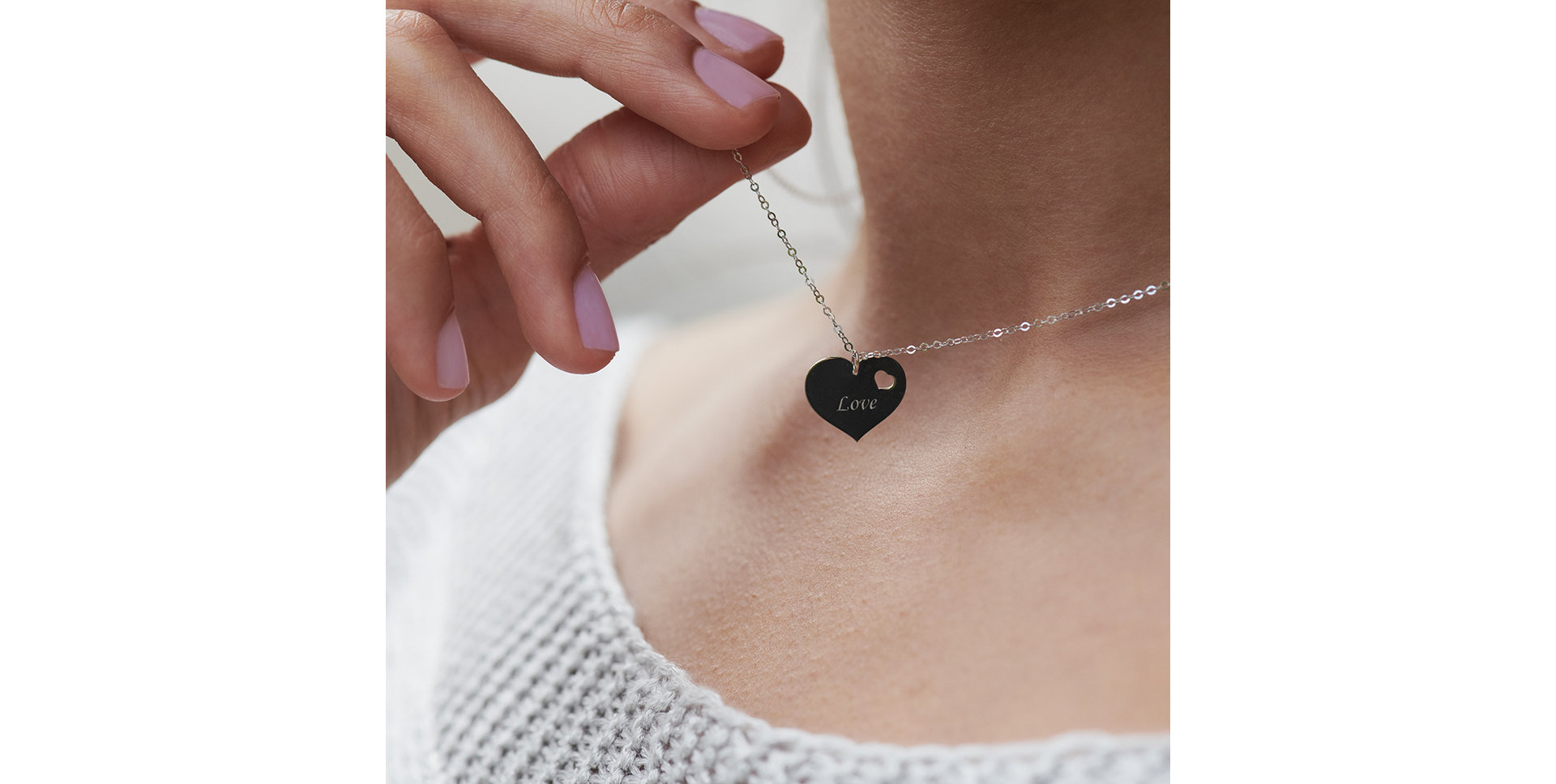 Náhrdelník s diamantem Double Love