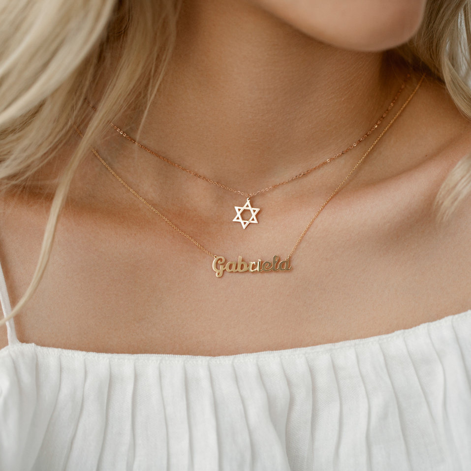 Náhrdelník s diamantem David Star