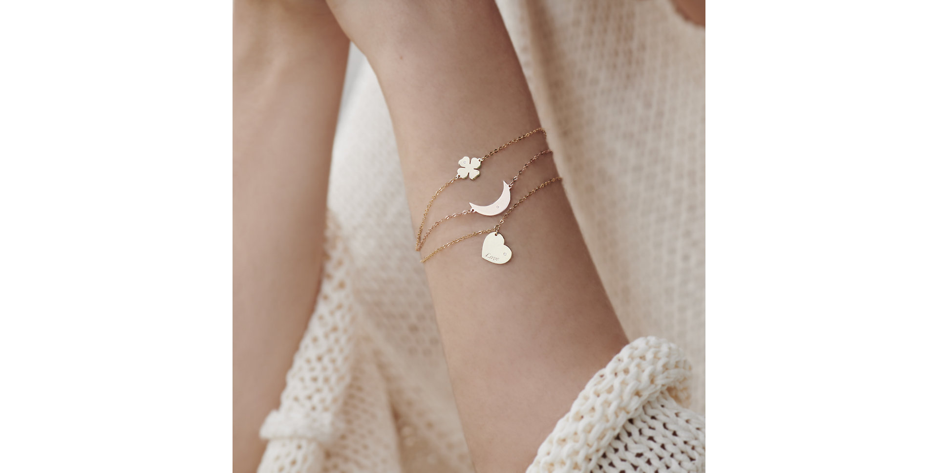 Náramek s diamantem Midnight Moon