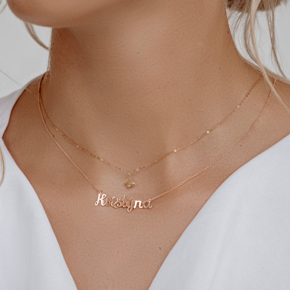 Náhrdelník s diamantem Náhrdelník s briliantem Personalized Gift