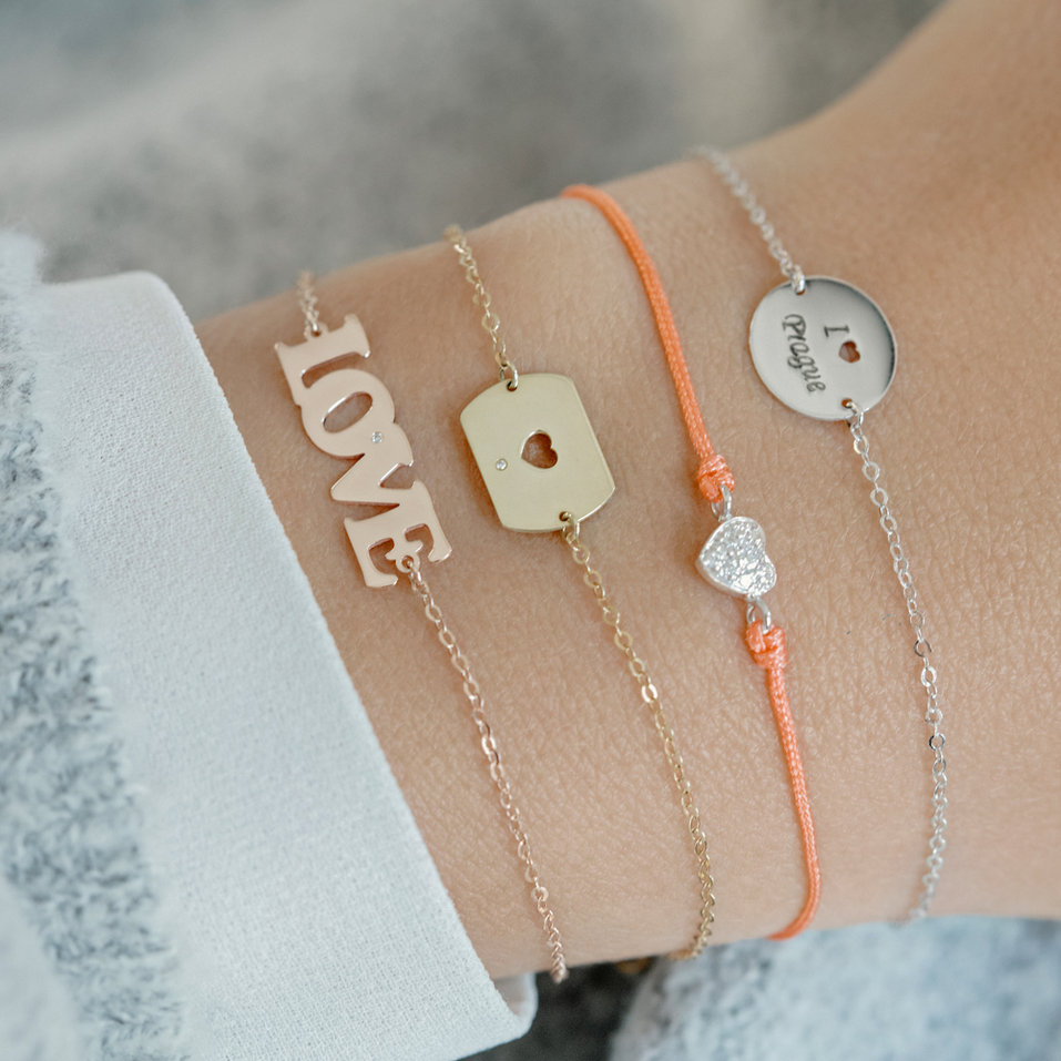 Náramek s diamantem Diamond Love