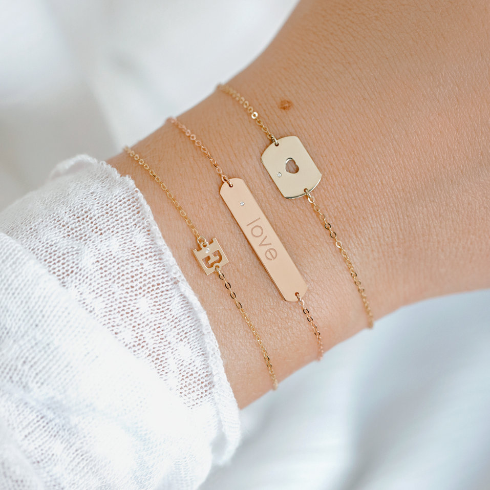 Náramek s diamantem Diamond Love