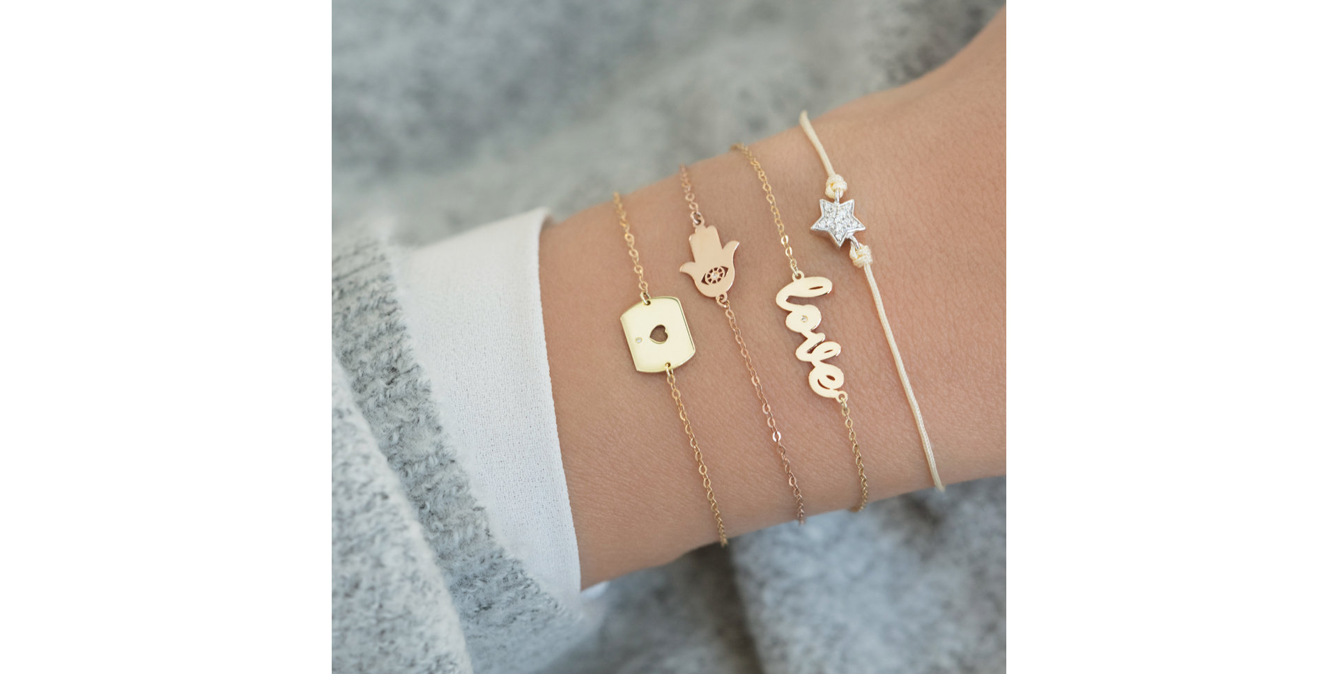 Náramek s diamantem Diamond Love