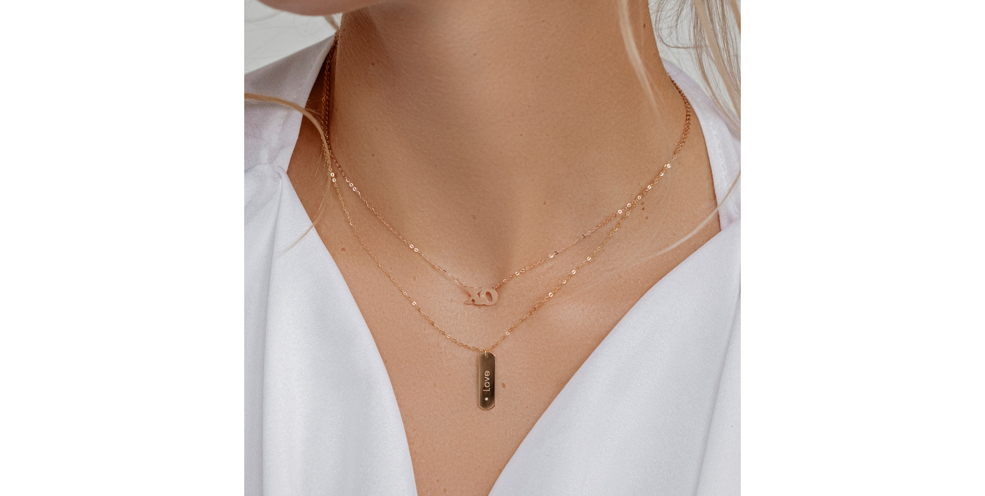 Náhrdelník s diamantem Love Stamp