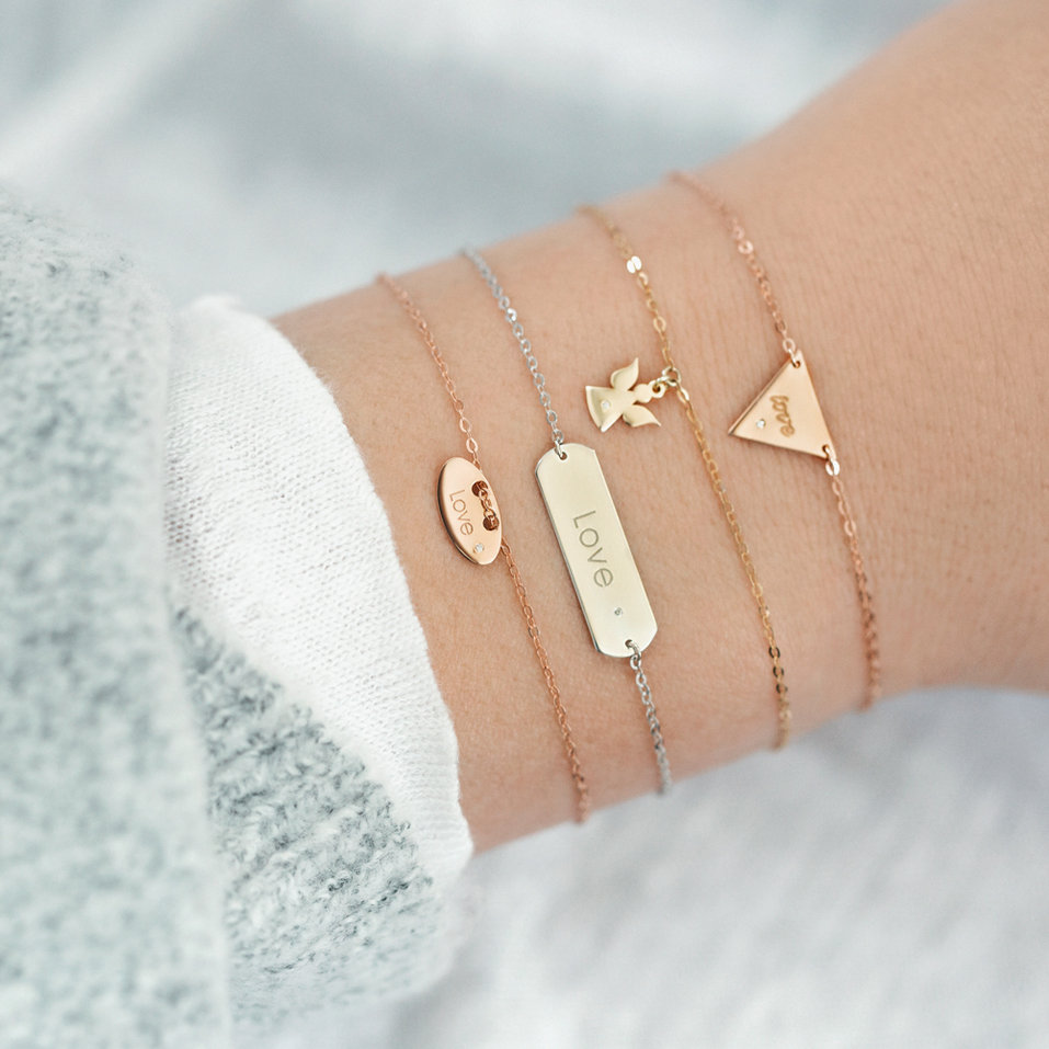 Náramek s diamantem Amour Glamour