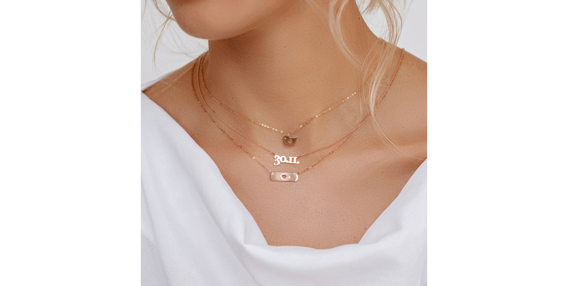 Náhrdelník s diamantem Heart Love