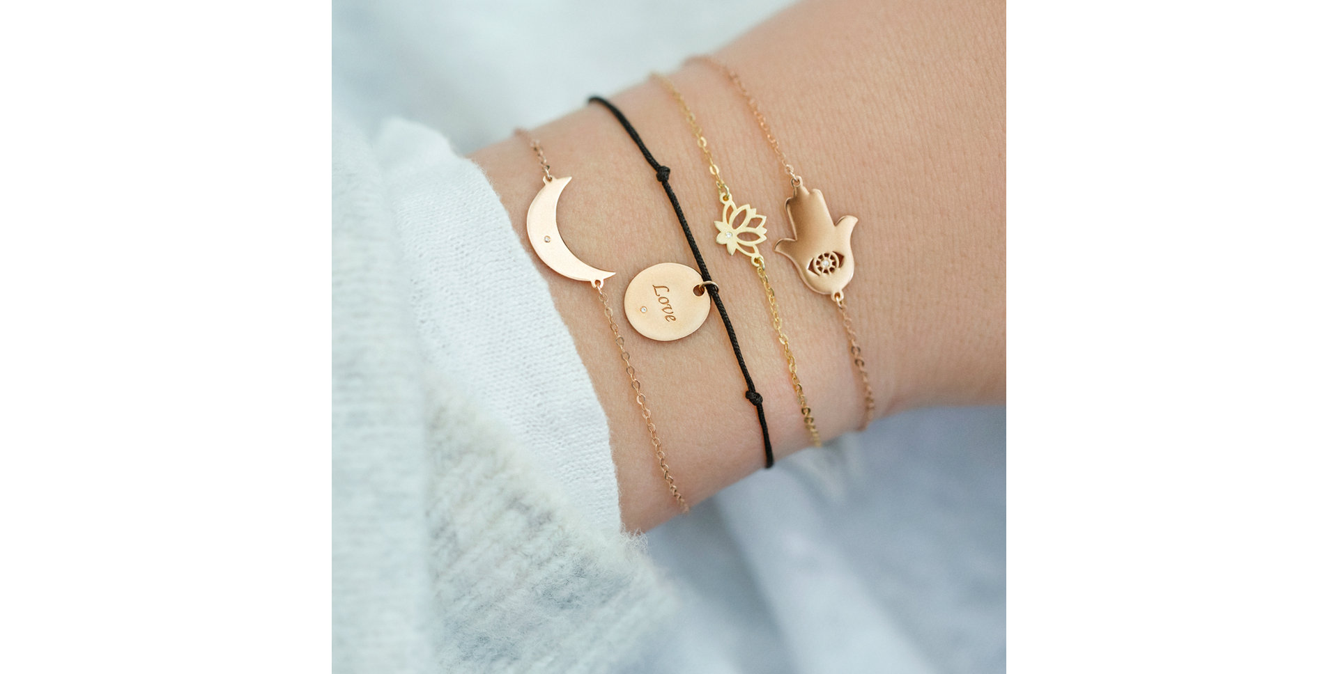 Diamantový náramek se šňůrkou Secret Love