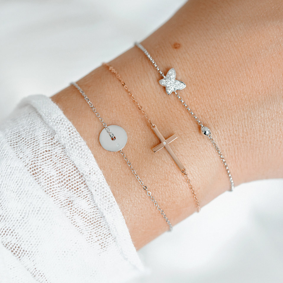 Náramek s diamanty My Butterfly