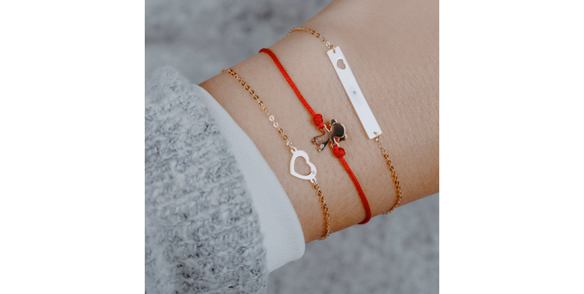 Náramek s diamantem Message Love