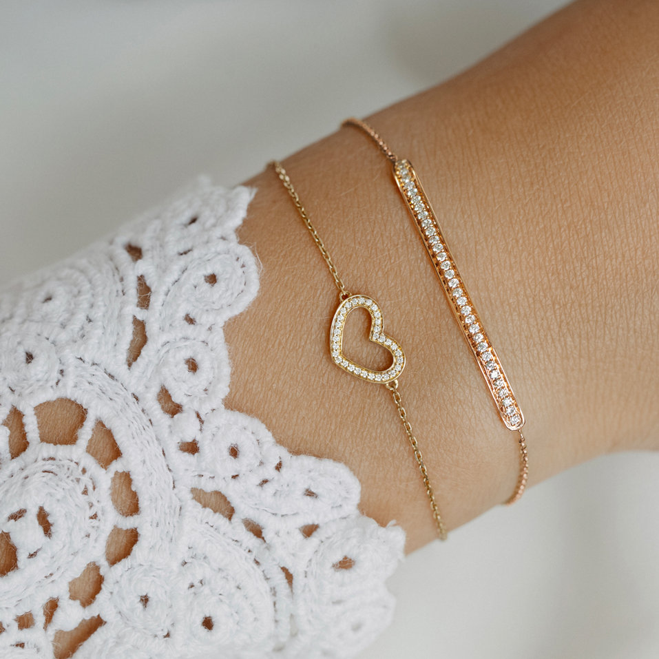 Náramek s diamanty Line