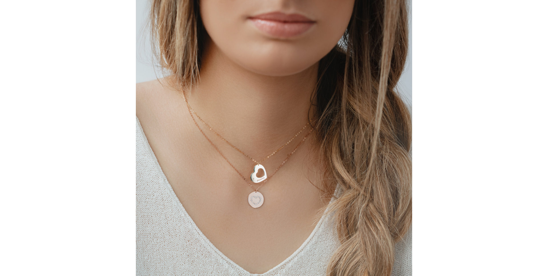 Náhrdelník s diamanty Diamonds Heart