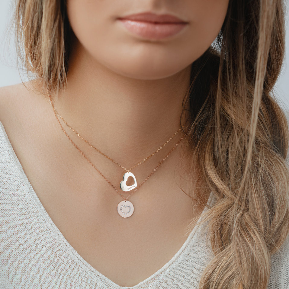 Náhrdelník s diamanty Diamonds Heart