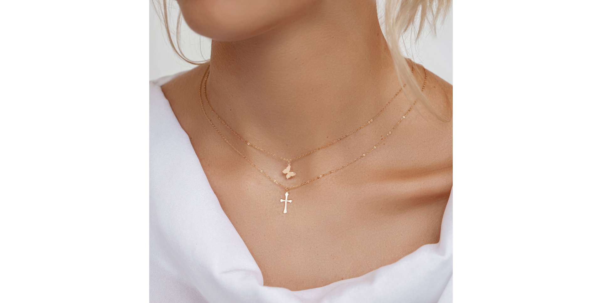 Náhrdelník s diamantem Classic Cross