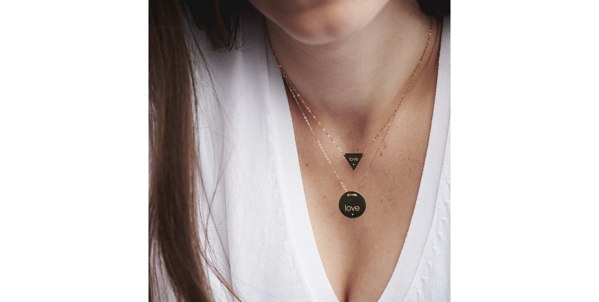 Náhrdelník s diamantem Love Stamp