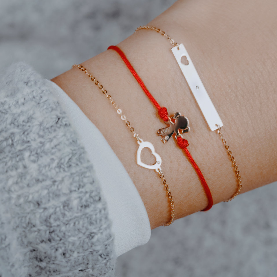 Náramek s diamantem Hearts