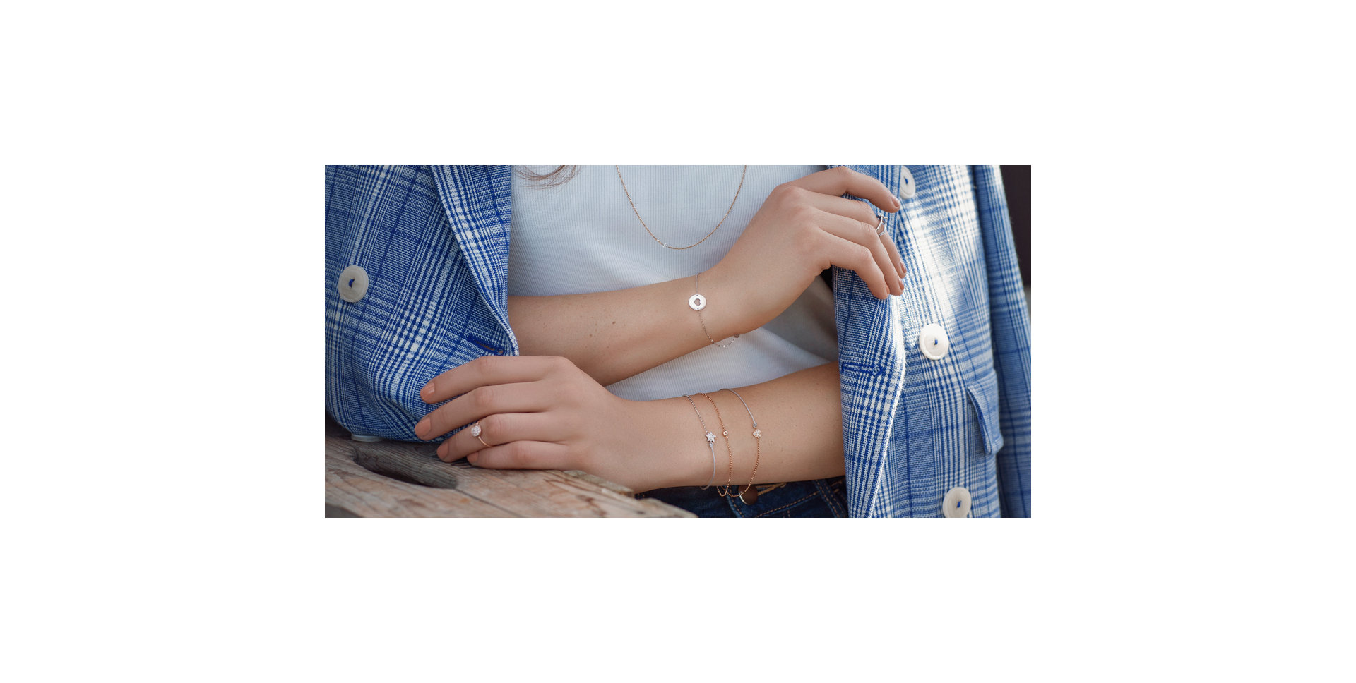 Náramek s diamantem Glittering Heart