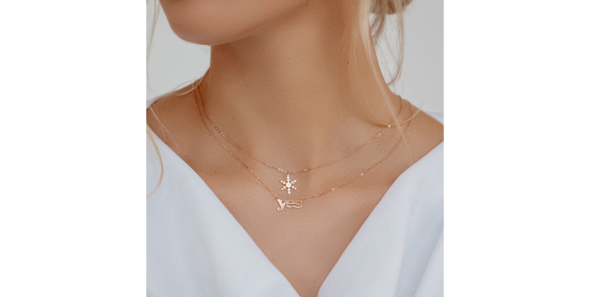 Náhrdelník s diamantem YES