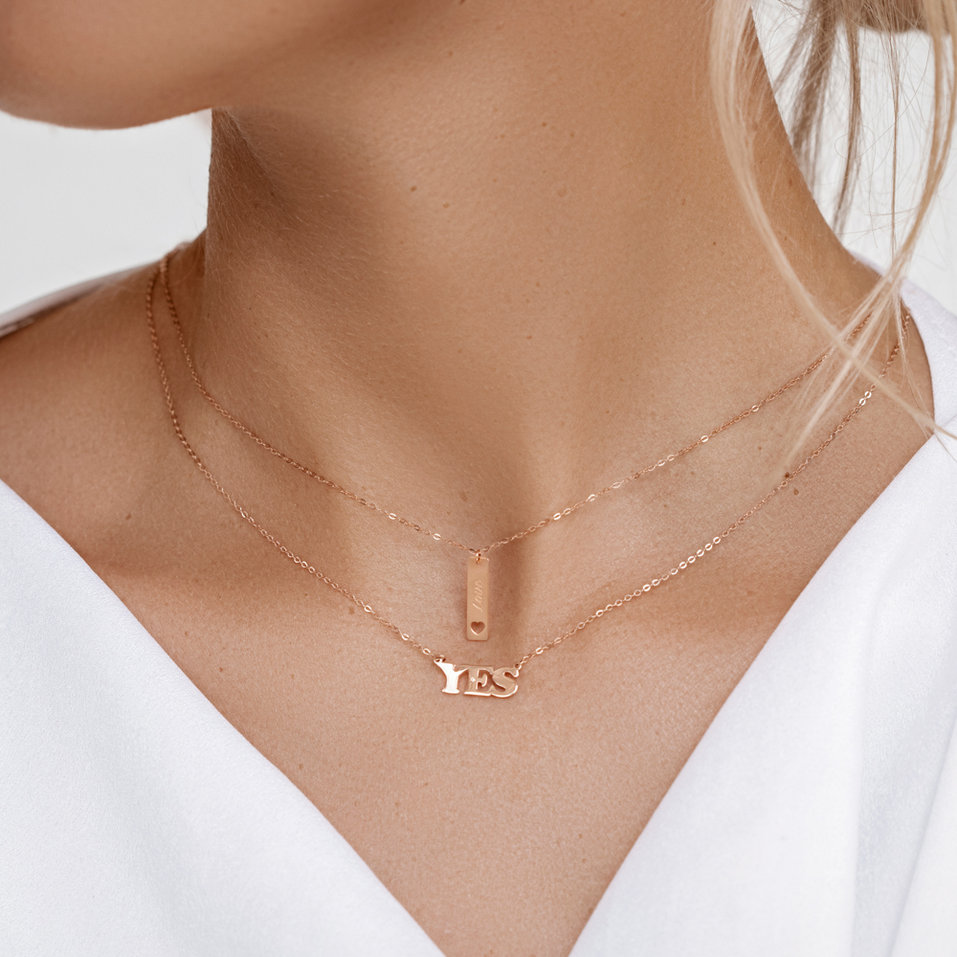 Náhrdelník s diamantem YES