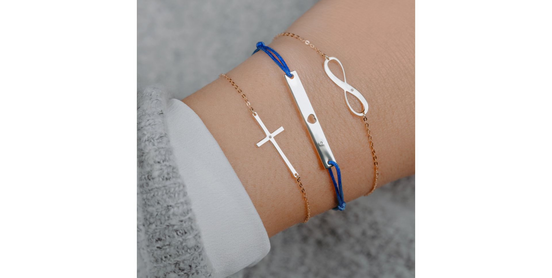 Náramek s diamantem Cross