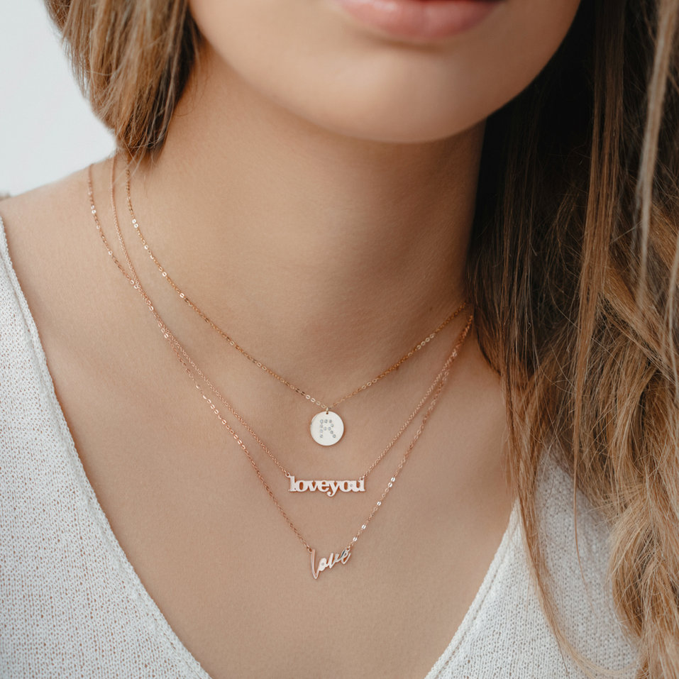 Náhrdelník s diamantem Love Maker