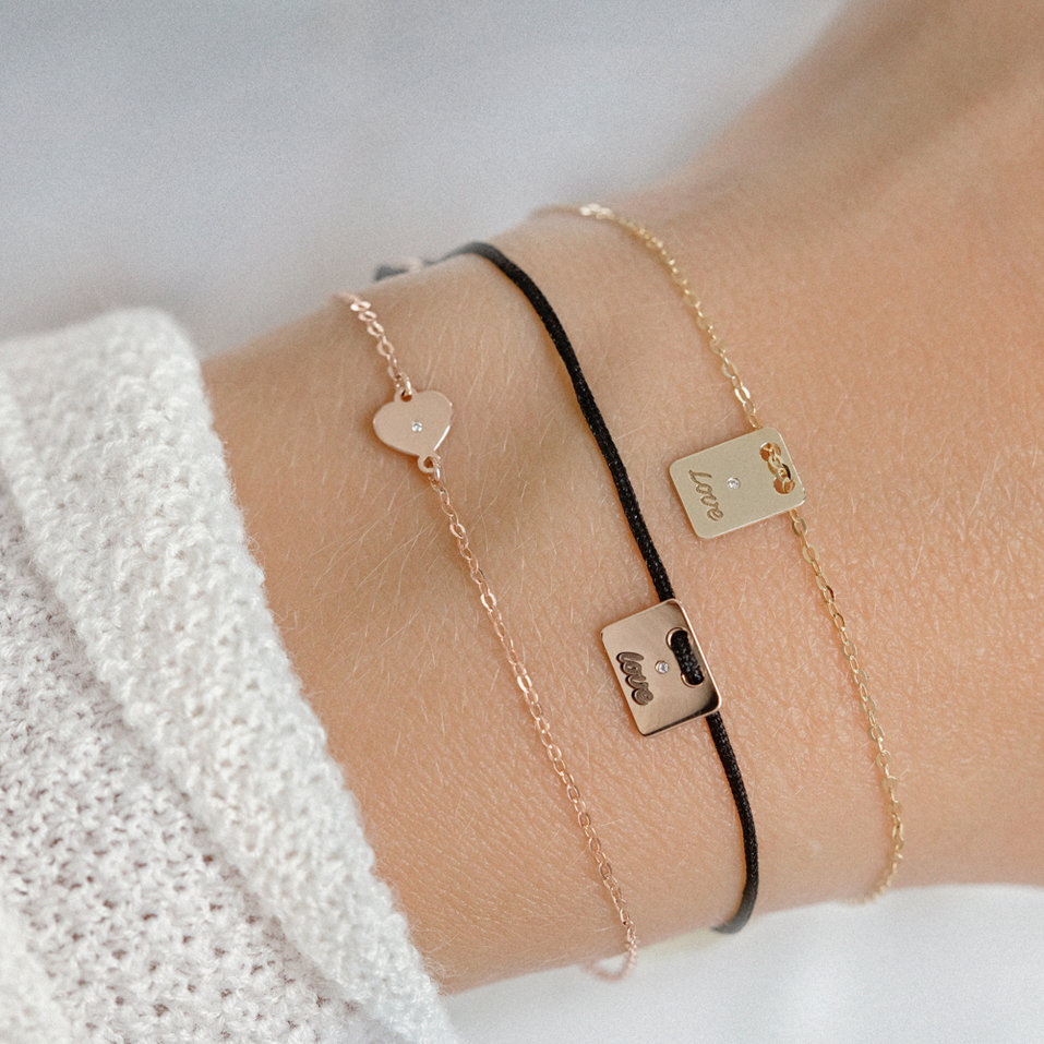 Náramek s diamantem Military Mini