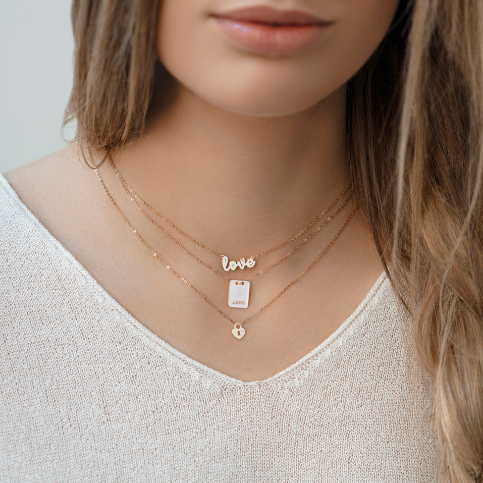Náhrdelník s diamantem Stamp Love