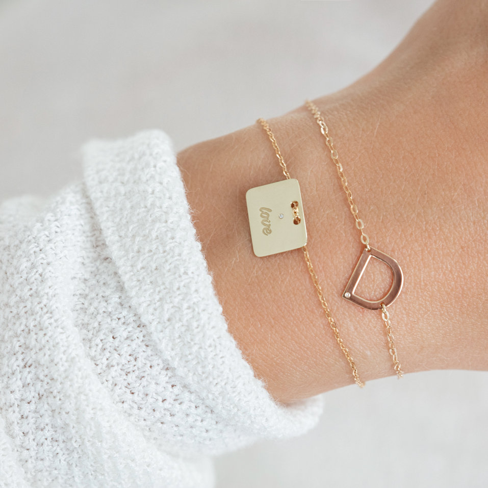 Náramek s diamantem Military