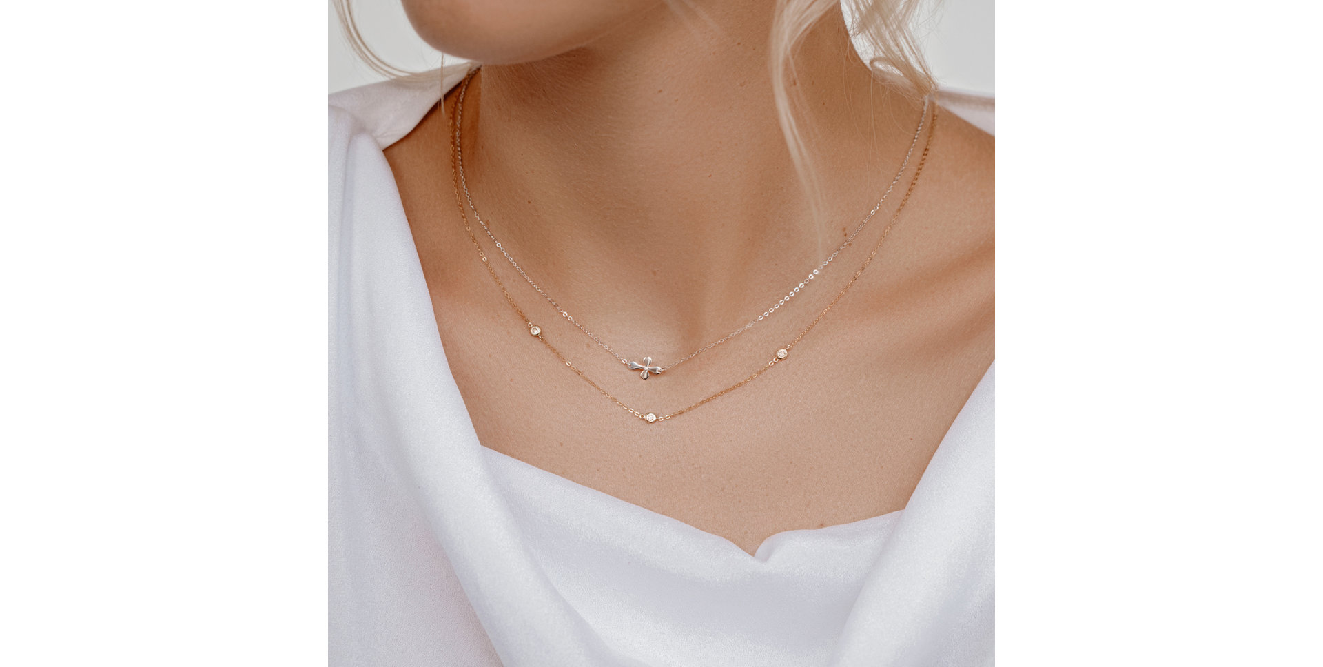 Náhrdelník s diamanty Dots