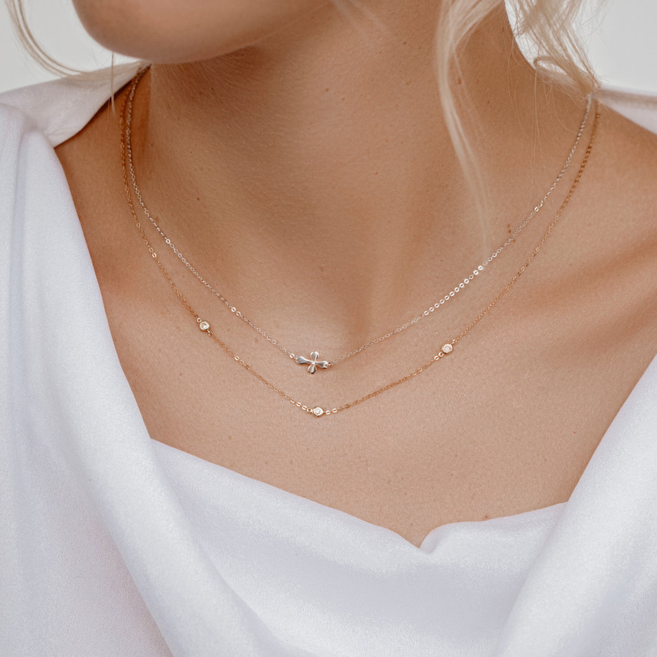 Náhrdelník s diamanty Dots